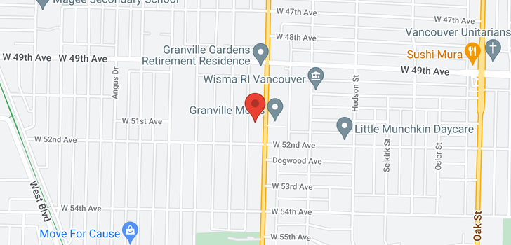 map of 6729 GRANVILLE STREET